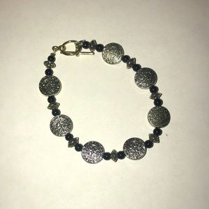 Black and silver bracelet